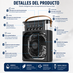 Ventilador 3 en 1 – Aire Frío, Humidificador y Luz LED