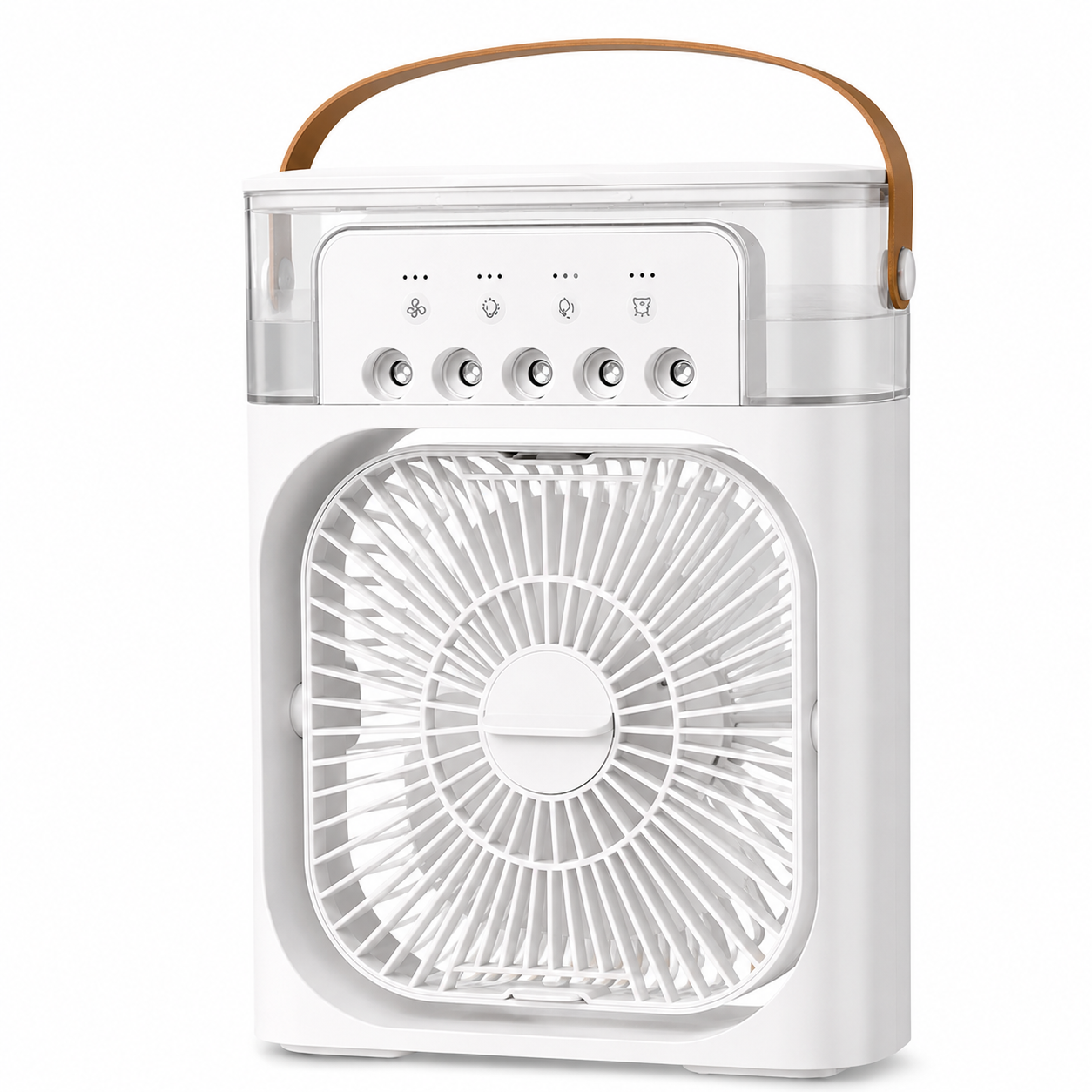 Ventilador 3 en 1 – Aire Frío, Humidificador y Luz LED